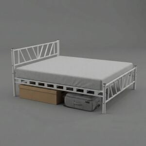 Smyrna Tek Kişilik Metal Karyola 120x200 Beyaz