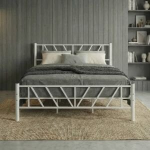 Smyrna Çift Kişilik Metal Karyola 140x190 Beyaz