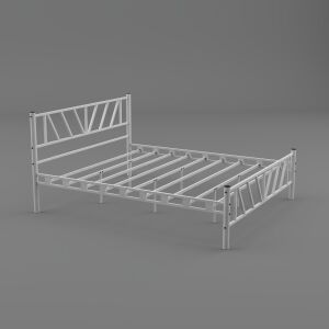 Smyrna Çift Kişilik Metal Karyola 150x200 Beyaz