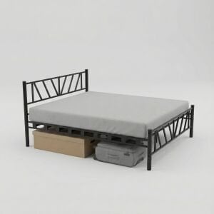 Smyrna Tek Kişilik Metal Karyola 90x200 Siyah