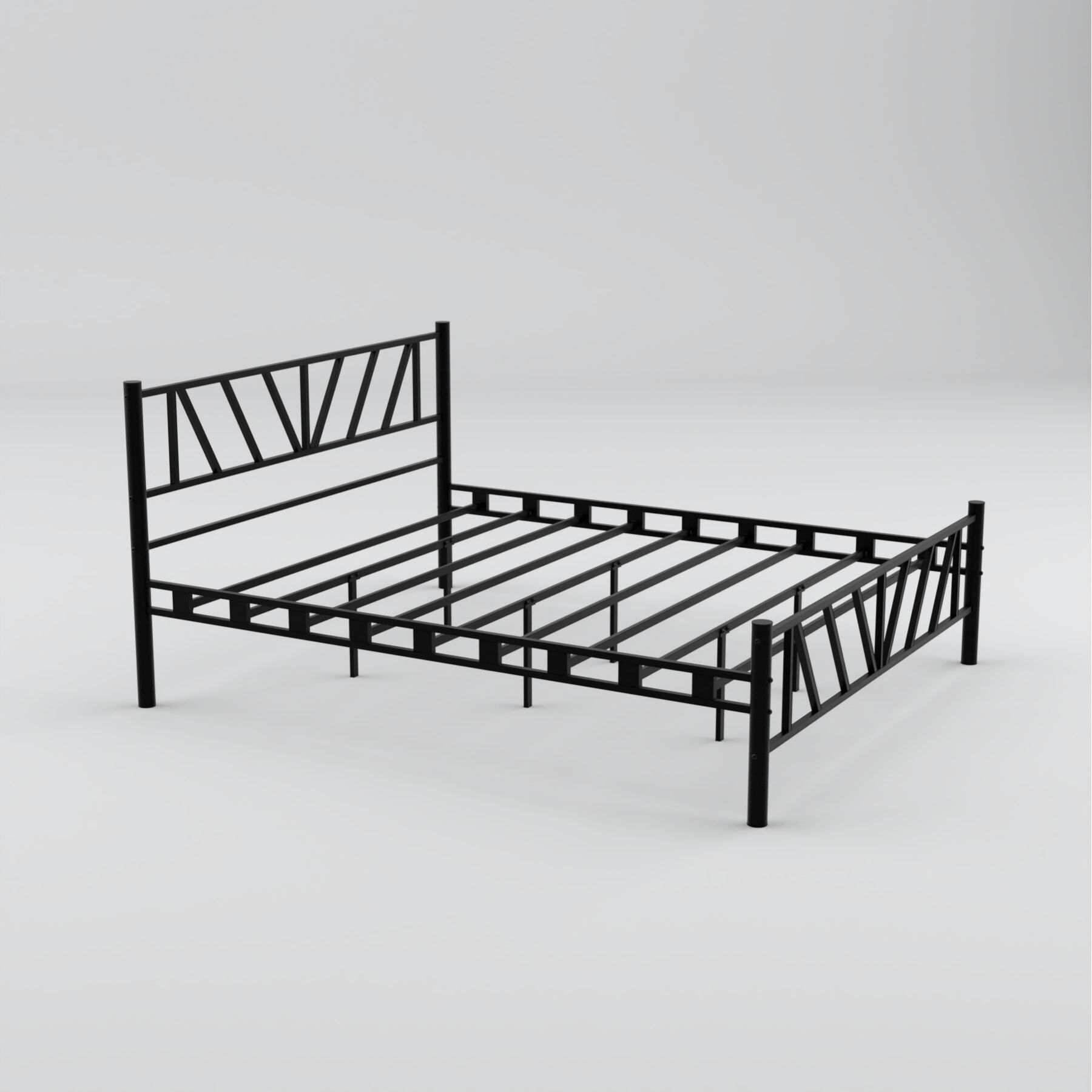 Smyrna Double Metal Bedstead 140x190 Black