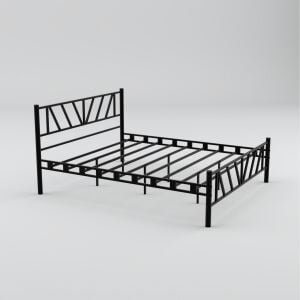 Smyrna Çift Kişilik Metal Karyola 140x200 Siyah
