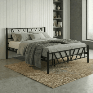 Smyrna Çift Kişilik Metal Karyola 150x200 Siyah