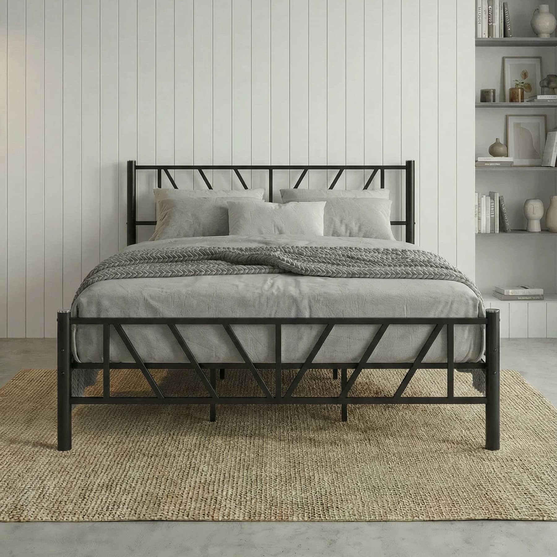 Smyrna Double Metal Bedstead 150x200 Black