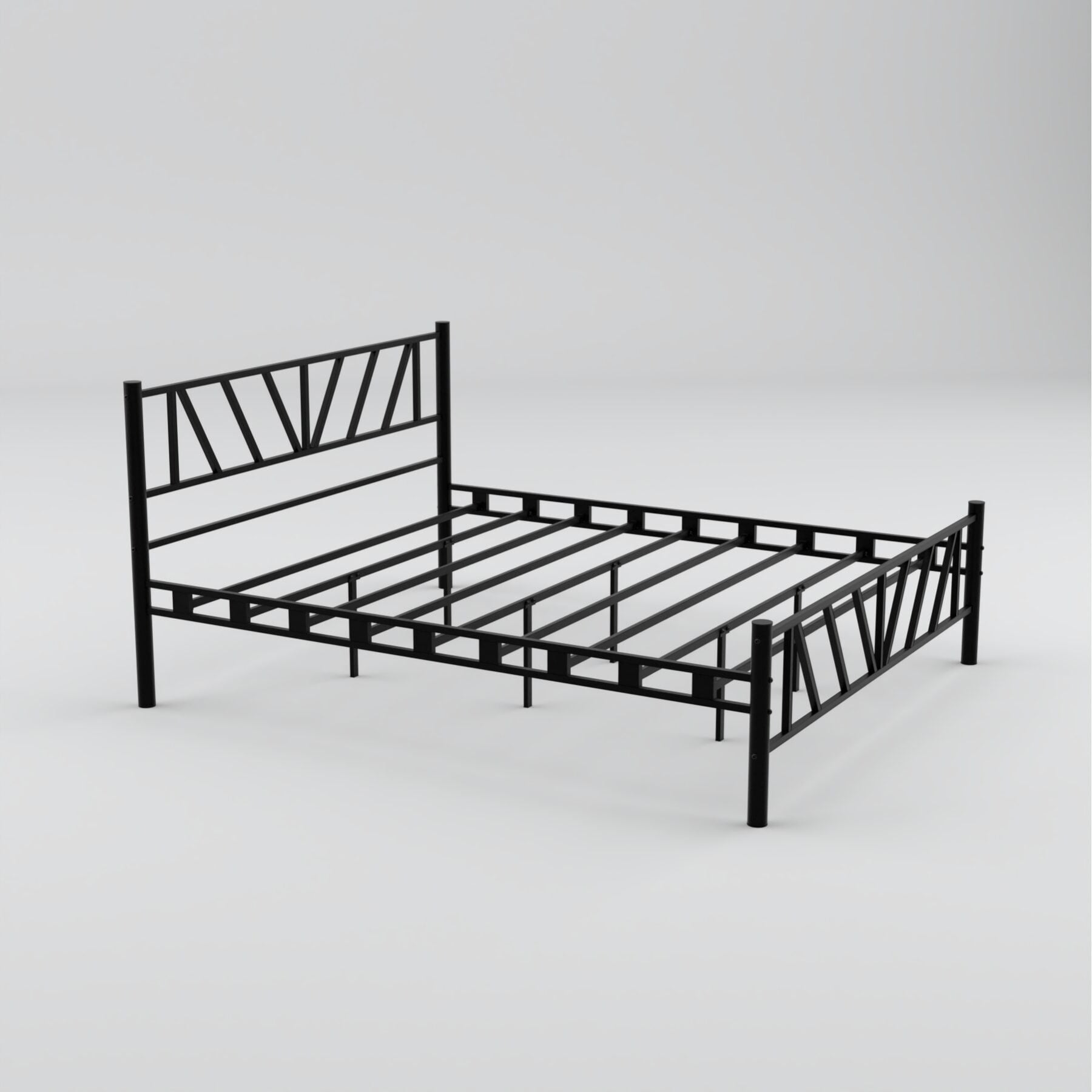Smyrna Double Metal Bedstead 150x200 Black