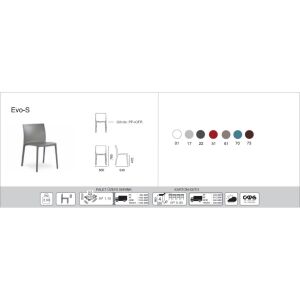 Evo-S Beyaz Mutfak Sandalyesi PPT1095