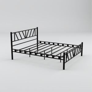 Smyrna Çift Kişilik Metal Karyola 160x200 Siyah