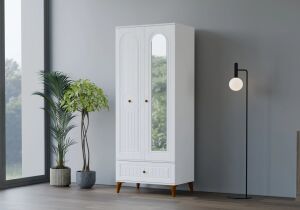 Carina Bohem Beyaz 2 Kapılı Dolap TN0199