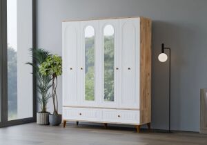 Carina Bohem Atlantik Çam 4 Kapılı Dolap TN0200