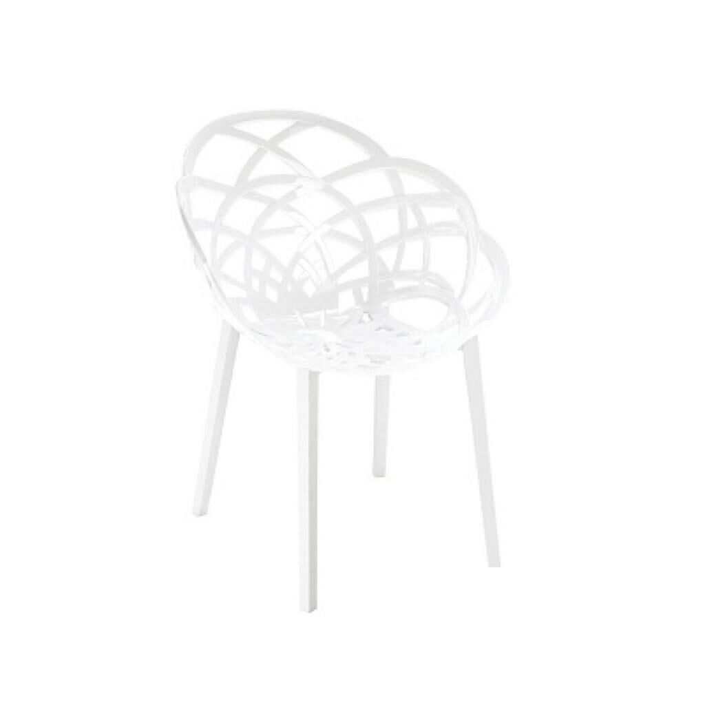 Flora Solid Beyaz - Beyaz Sandalye PPT1100