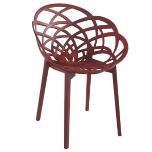 Flora Mat Koyu Kırmızı - Mat Koyu Kırmızı Sandalye PPT1102