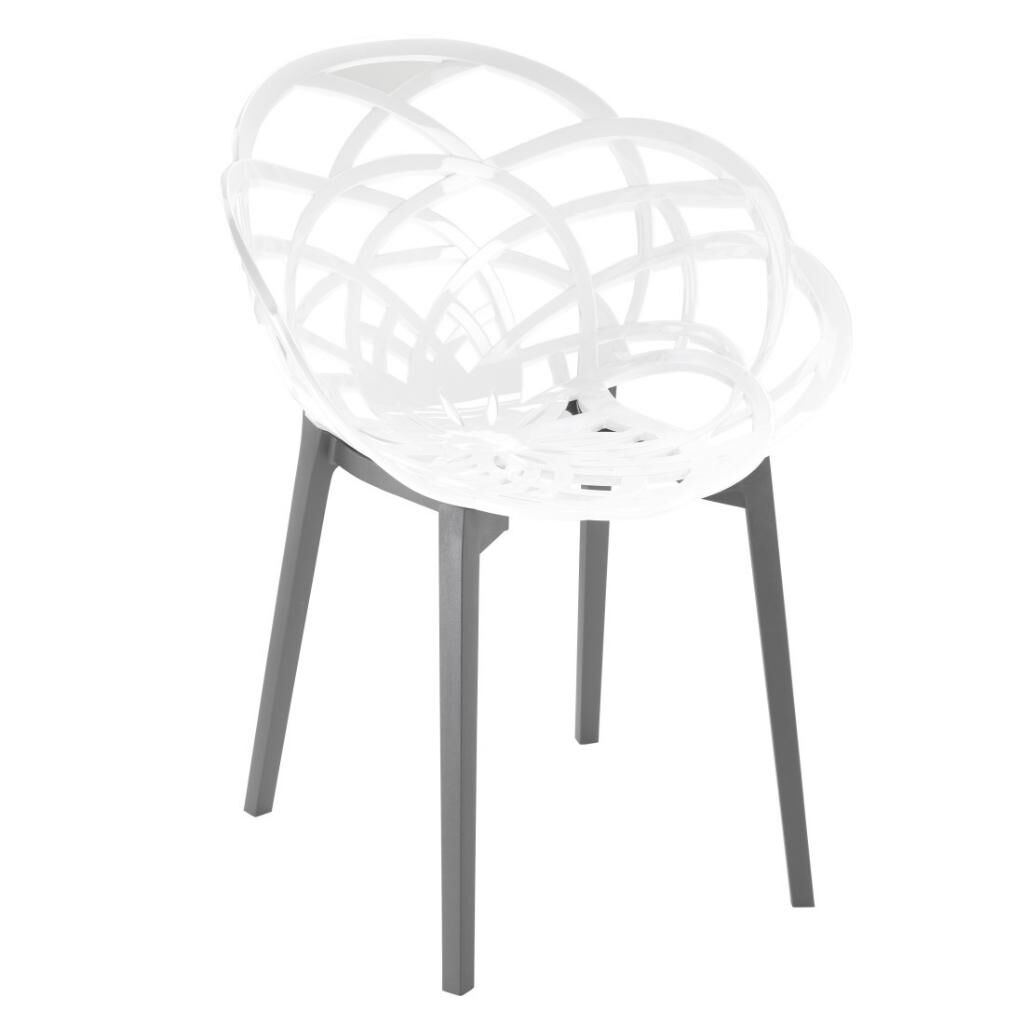 Flora Solid Beyaz - Antrasit Sandalye PPT1105