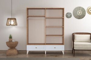 Carina Vintage Beyaz 4 Kapılı Dolap TN0211