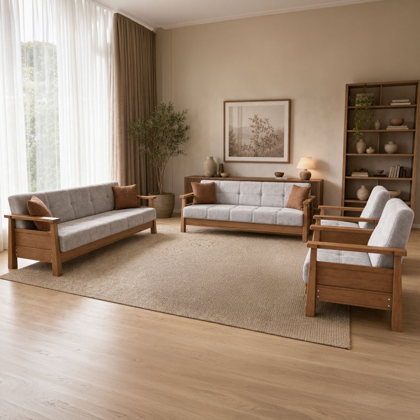 MD Cenova Scandinavian Sofa Set MDN102