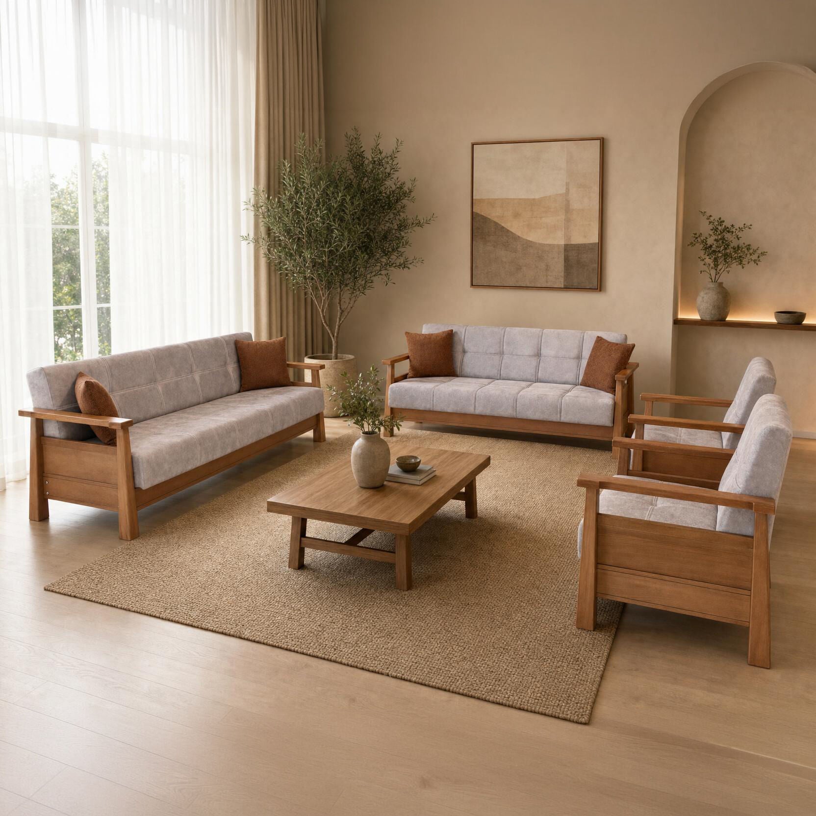 MD Cenova Scandinavian Sofa Set MDN102
