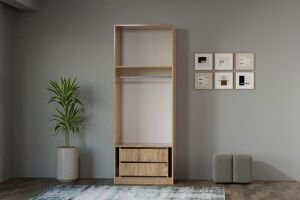 Royal Gardırop Köşe Takımı % 100 MDF - Atlantik Çam