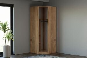 Royal Gardırop Köşe Takımı % 100 MDF - Atlantik Çam