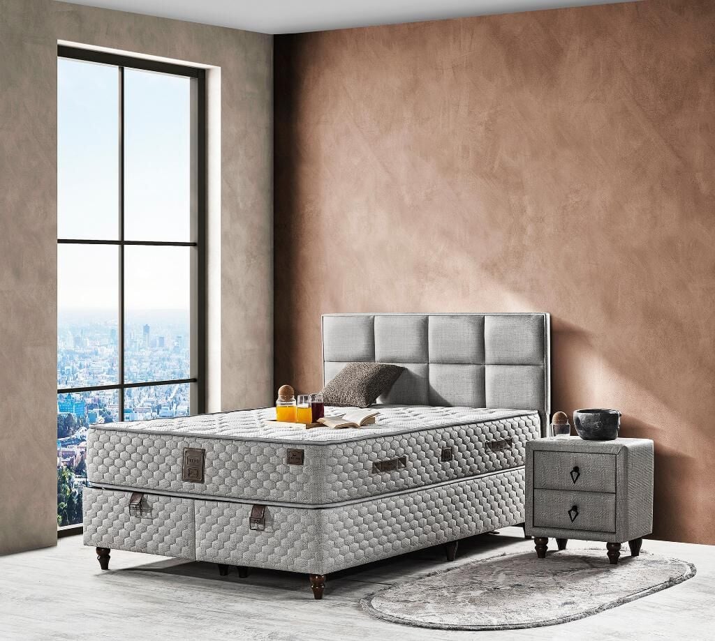 Trend 140X190 Çift Kişilik Yatak, Baza, Başlık Seti EY2012