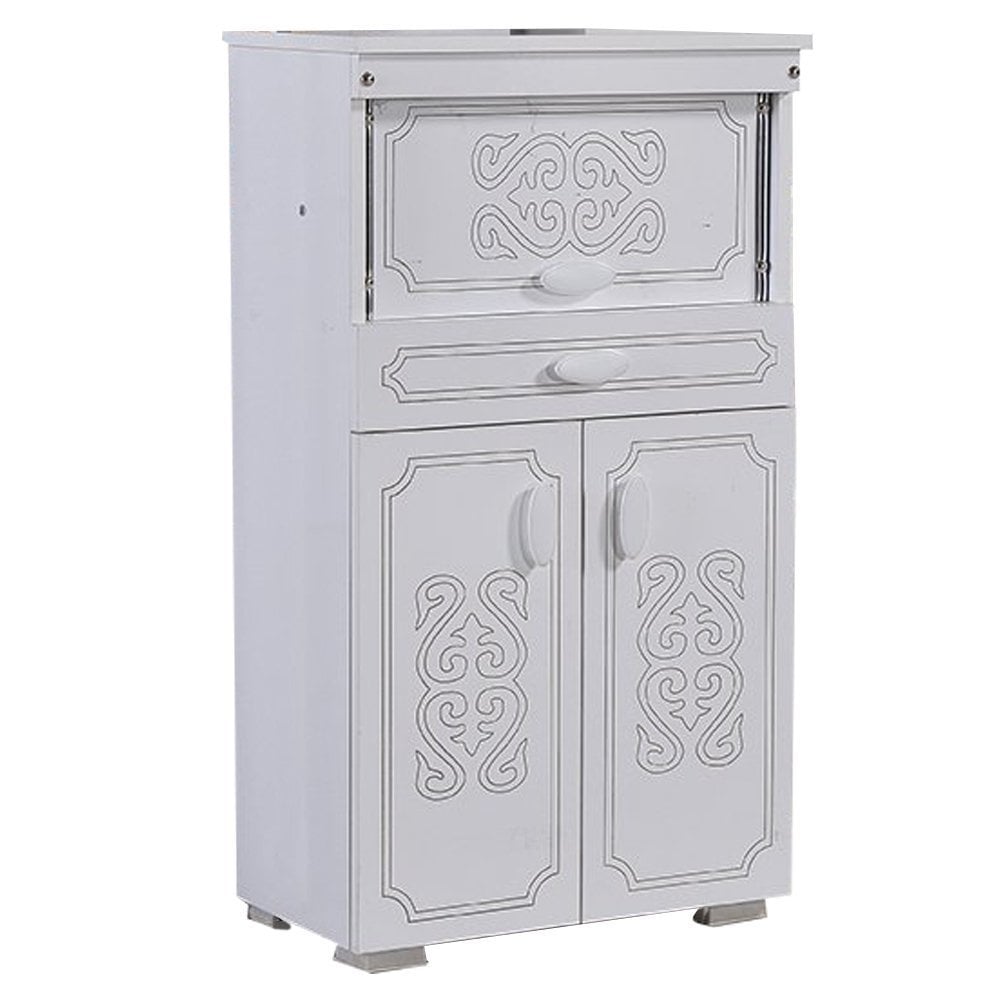 MD S306 Eco CNS Bread & Pantry Cabinet (White)
