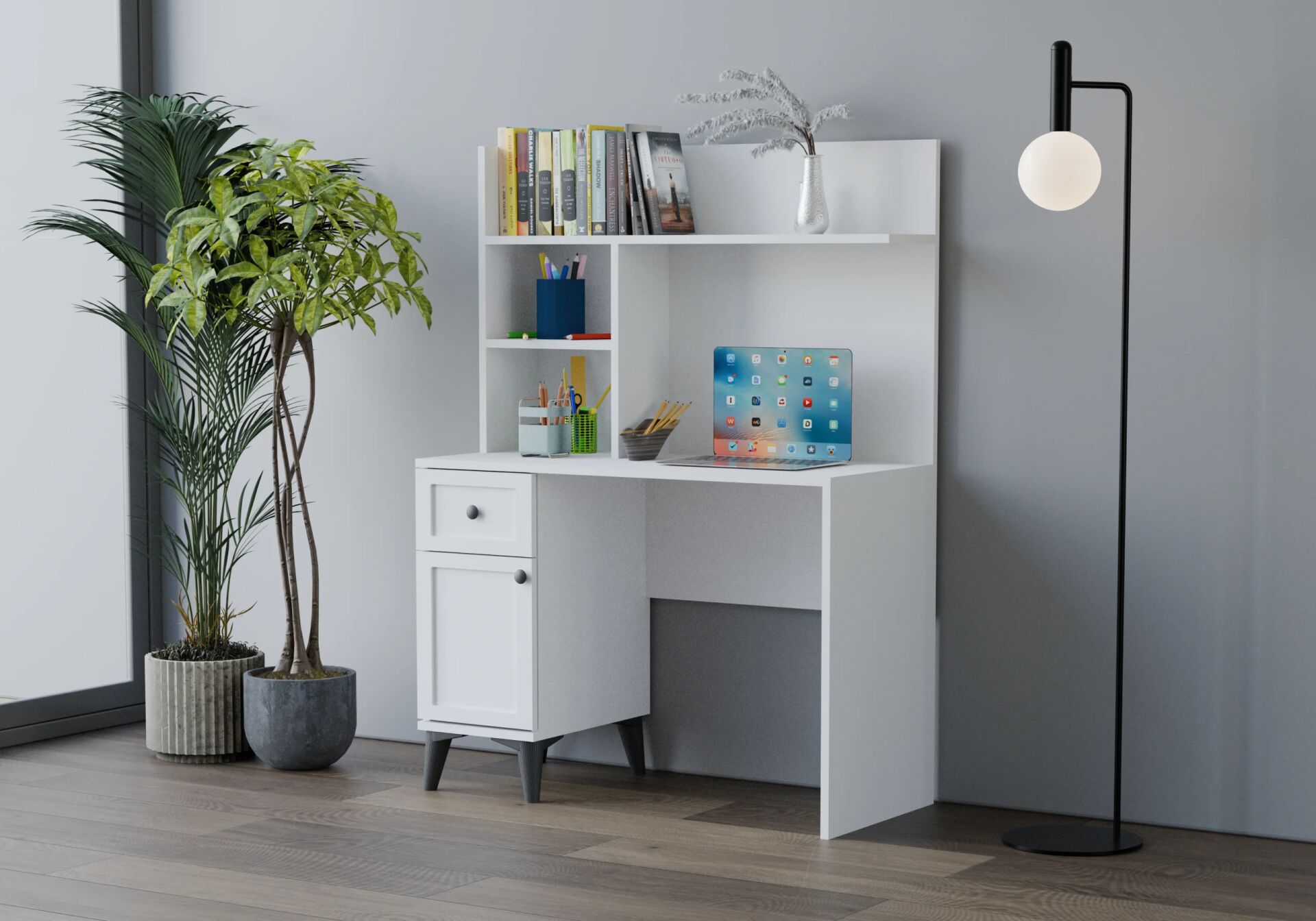 Carina Vintage Beyaz Ders Çalışma TN0217
