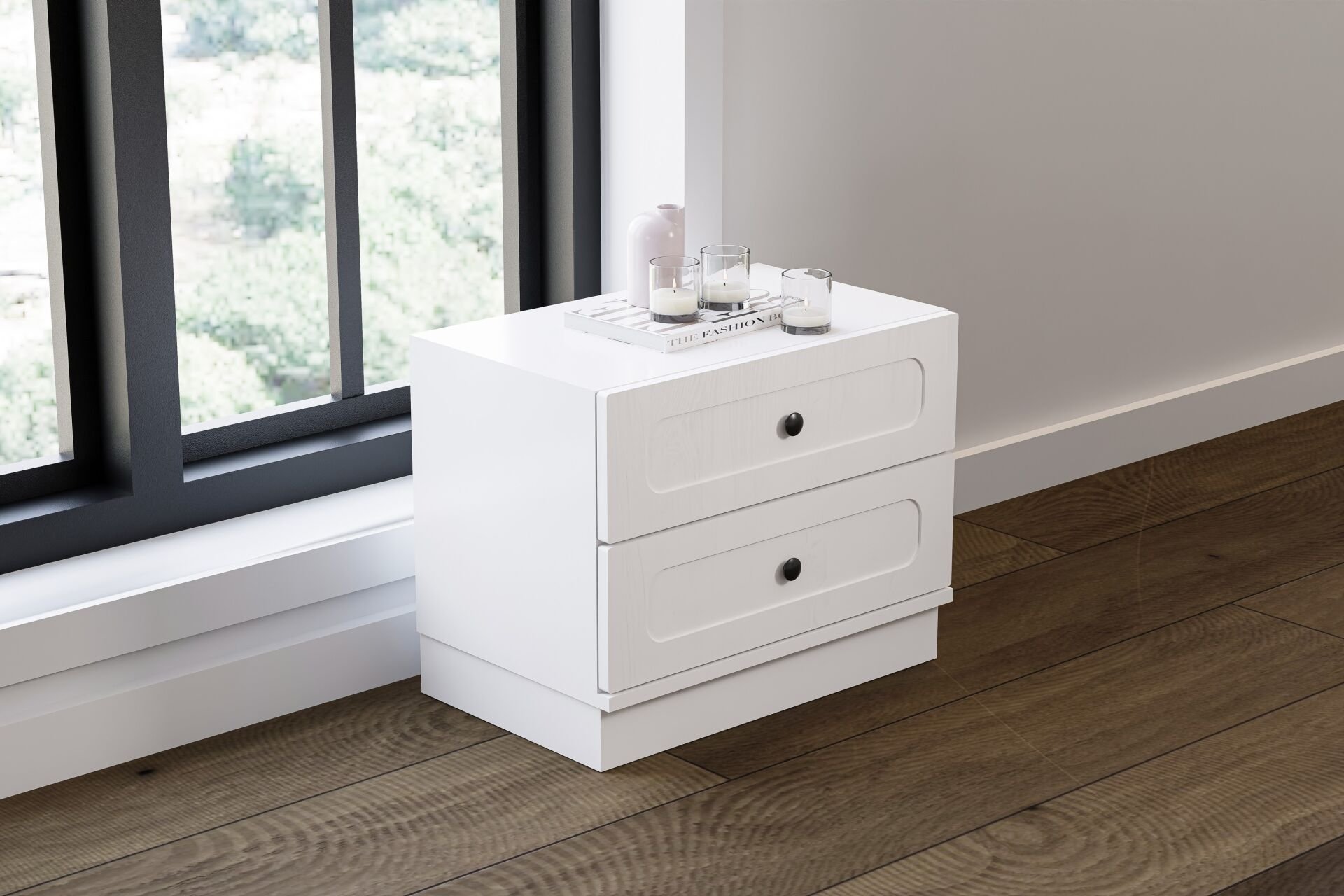 Vintage Komodin - Beyaz