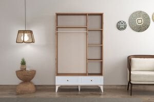 Carina Naz Beyaz 3 Kapılı Dolap TN0226