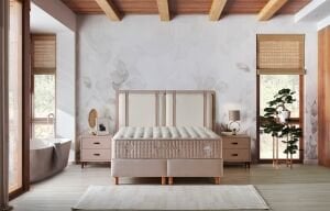 Valentino 140 x 200 Çift Kişilik Yatak, Baza, Başlık Seti CB3302