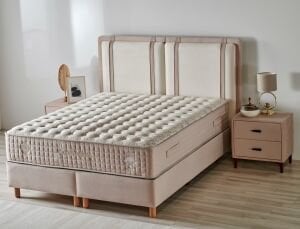 Valentino 140 x 200 Çift Kişilik Yatak, Baza, Başlık Seti CB3302