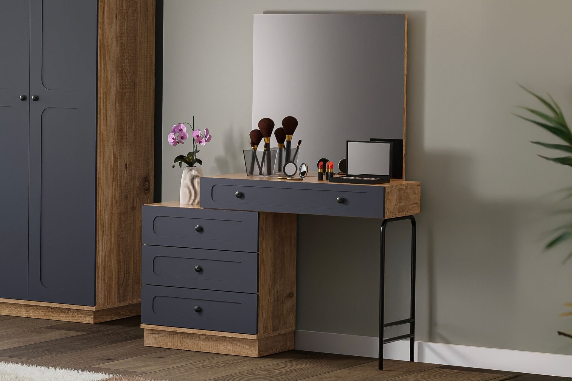 Vintage Şifonyer - Atlantik Çam / Antrasit TN0112