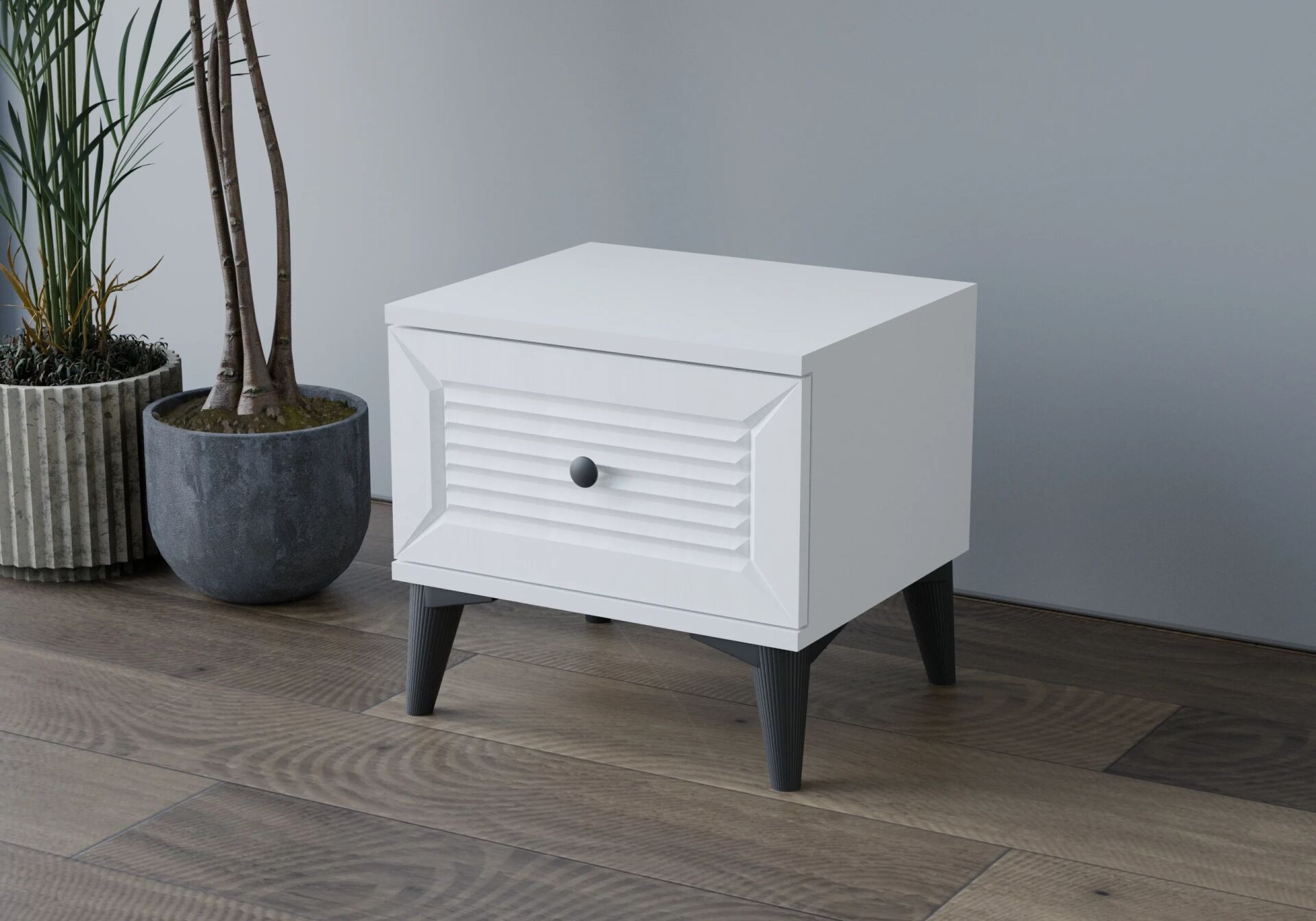 Carina Naz Beyaz Komodin TN0233