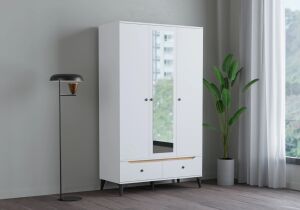 Carina Beyaz 3 Kapılı Dolap TN0240