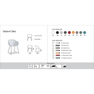 Globe-K ML Siyah - Siyah Kollu Sandalye PPT1139