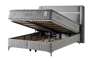 Gusto Gri 140 x 200 Çift Kişilik Yatak, Baza, Başlık Seti CB3304
