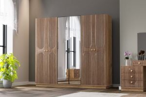 Mira Yatak Odası Takımı %100 MDF - Atlantik Çam / Ceviz TN0126