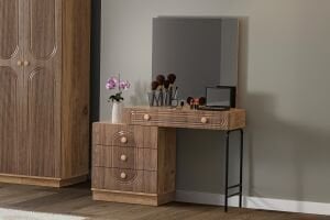 Mira Yatak Odası Takımı %100 MDF - Atlantik Çam / Ceviz TN0126