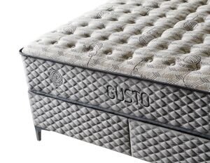Gusto Gri 150 x 200 Çift Kişilik Yatak, Baza, Başlık Seti CB3304