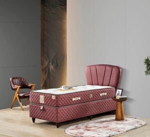 Pink 120X200 Tek Kişilik Yatak, Baza, Başlık Seti EY2015