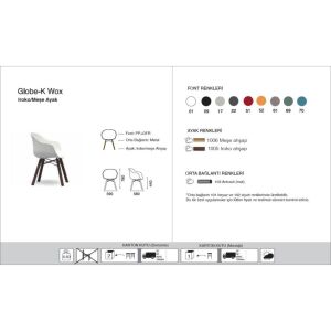 Globe-K Wox (iroko) Koyu Kırmızı - Iroko Ahşap Ayaklı Kollu Sandalye PPT1149