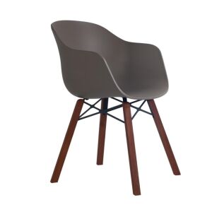 Globe-K Wox (iroko) Küllü Kahve - Iroko Ahşap Ayaklı Kollu Sandalye PPT1150