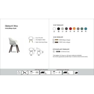Globe-K Wox (iroko) Küllü Kahve - Iroko Ahşap Ayaklı Kollu Sandalye PPT1150