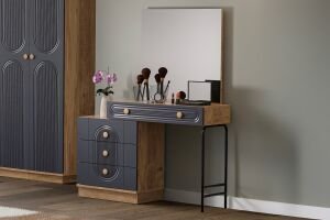 Mira Yatak Odası Takımı %100 MDF - Atlantik Çam / Antrasit TN0131