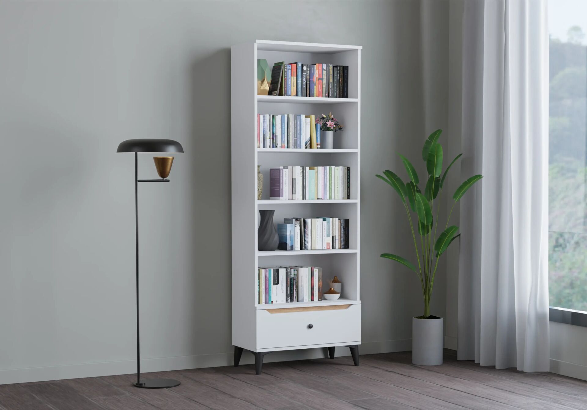 Carina Beyaz Kitaplık TN0246