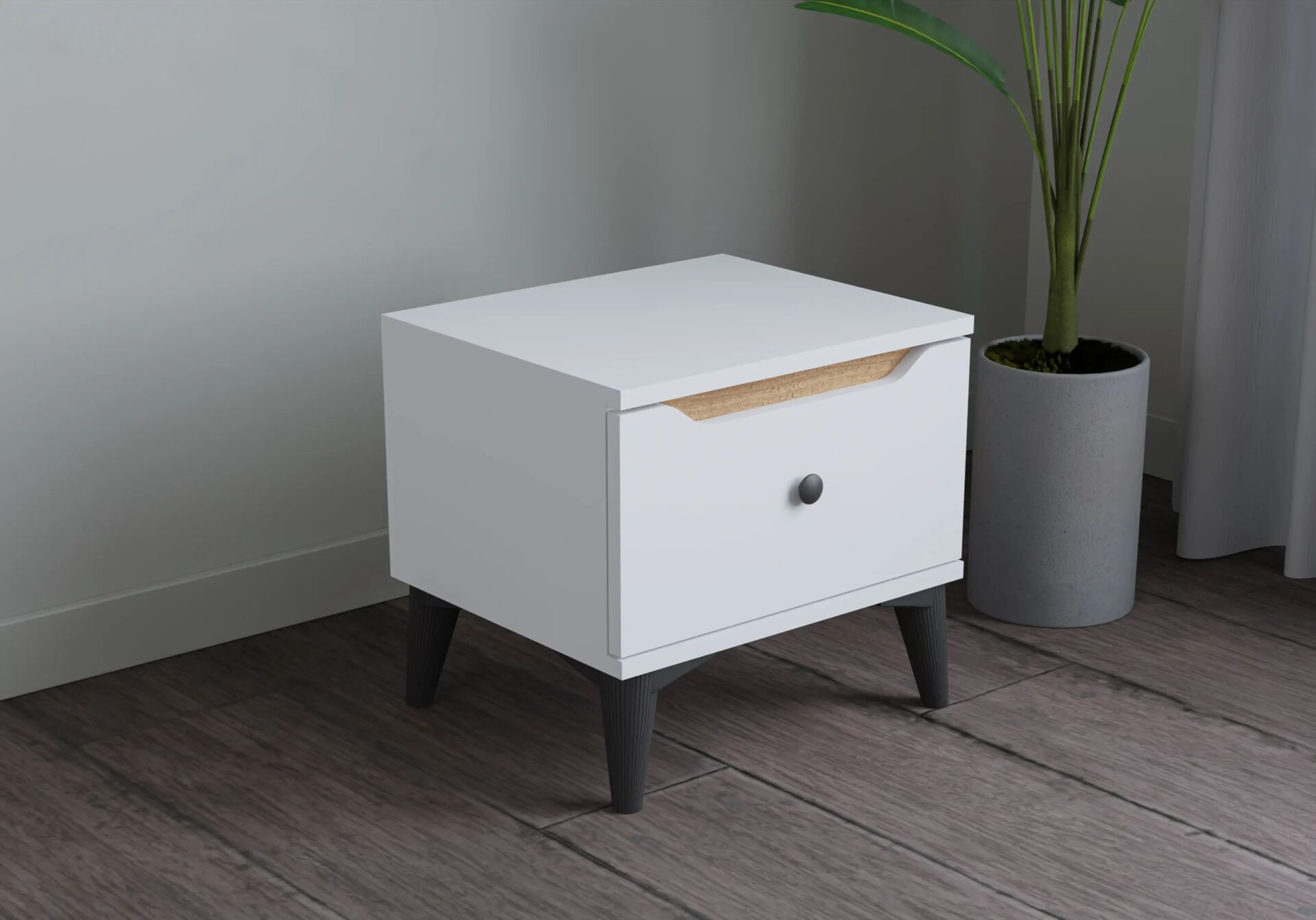 Carina Beyaz Komodin TN0247