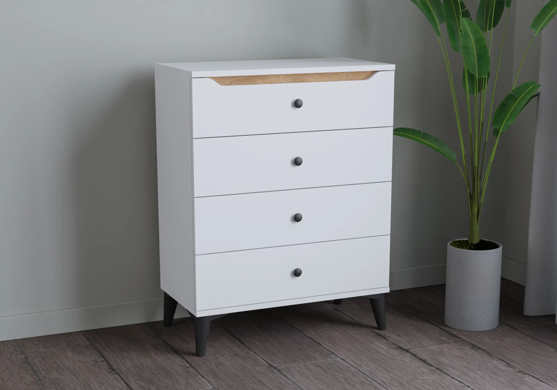 Carina Beyaz Şifonyer TN0248