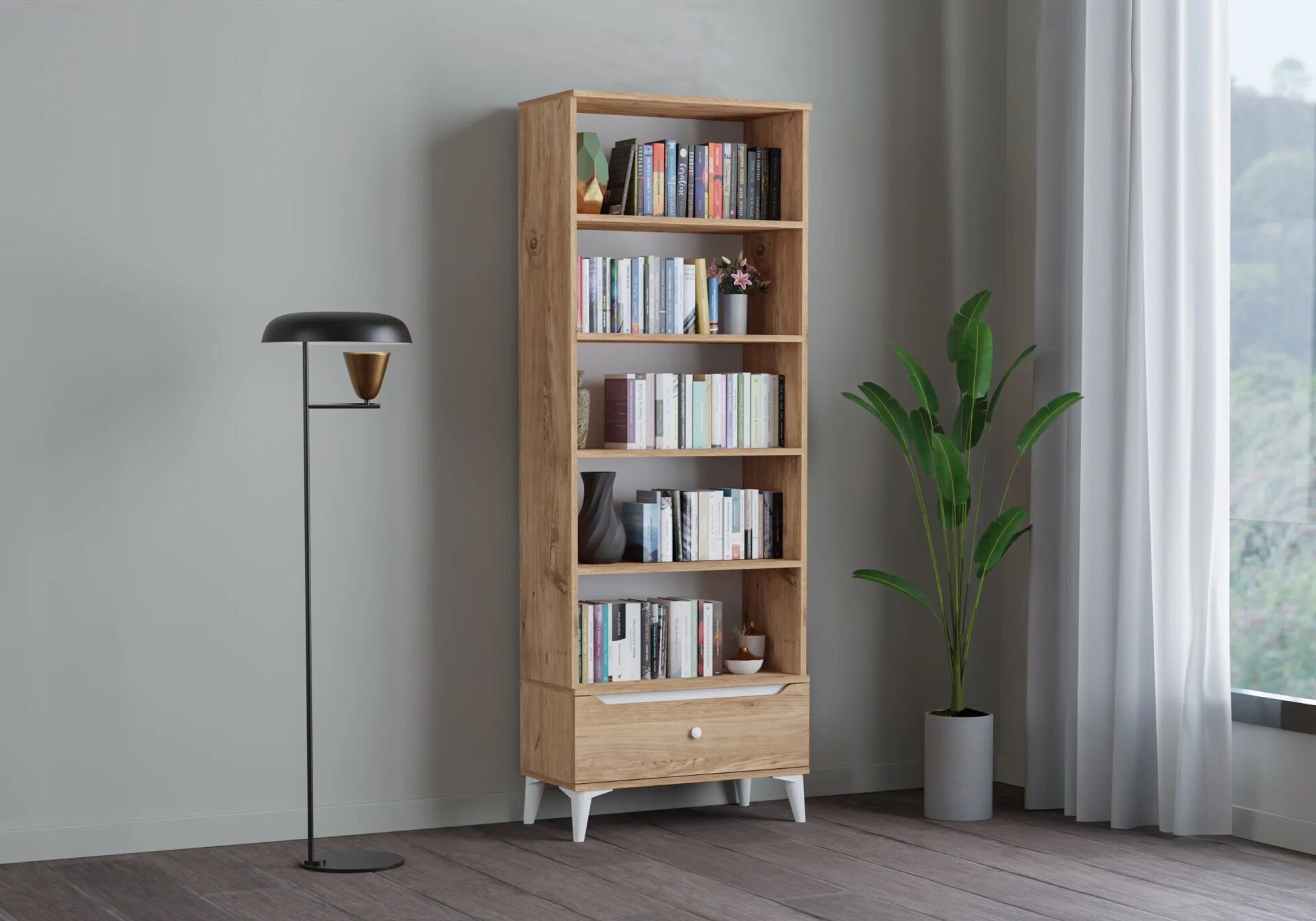 Carina Atlantik Çam Kitaplık TN0250