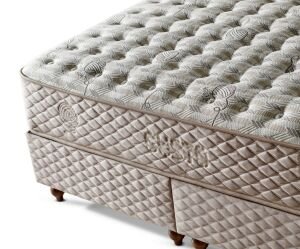 Gusto Krem 180 x 200 Çift Kişilik Yatak, Baza, Başlık Seti CB3304