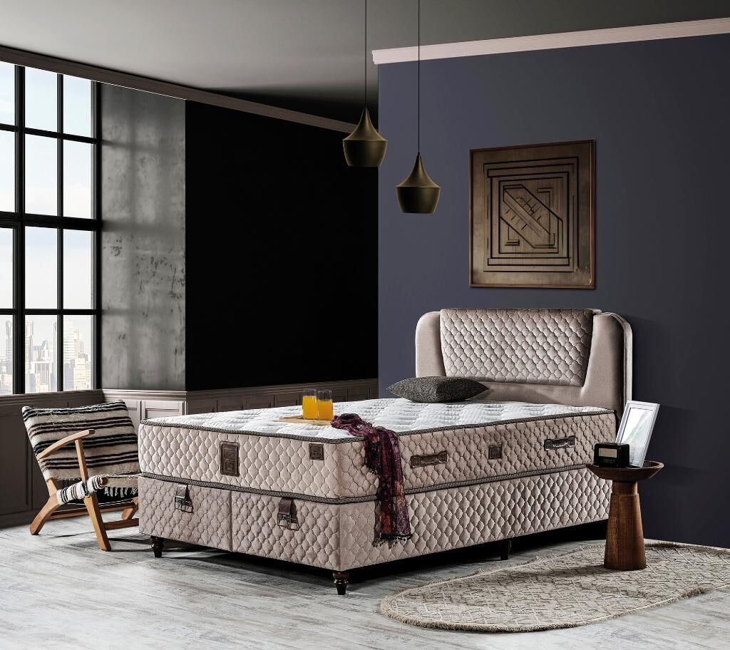 Relax 140X190 Çift Kişilik Yatak, Baza, Başlık Seti EY2016