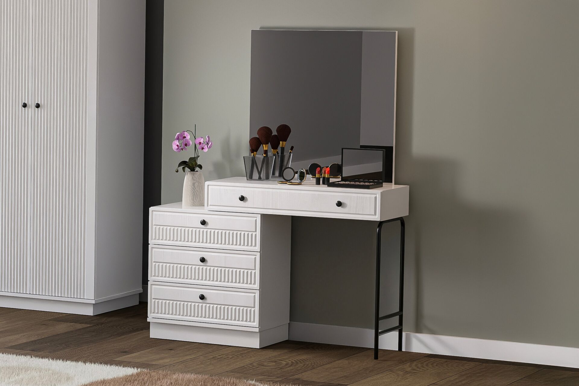 Defne Bedroom Set 100% MDF - White TN0141