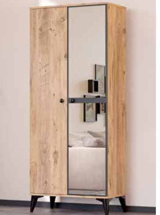 Tire Atlantik Çam 2 Kapılı Dolap TN0258