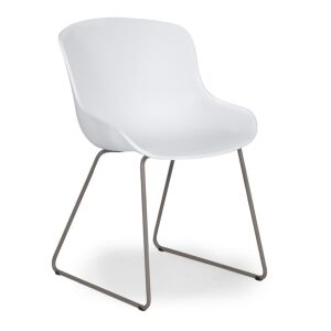 Globe-S Sled Beyaz - Küllü Kahve Sandalye PPT1164